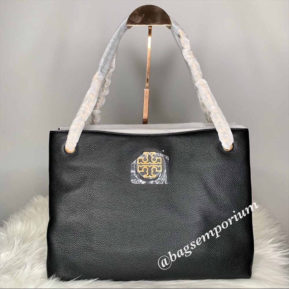 Tory Burch Triple Compartment Black Leather Purse - Picture 6 of 15